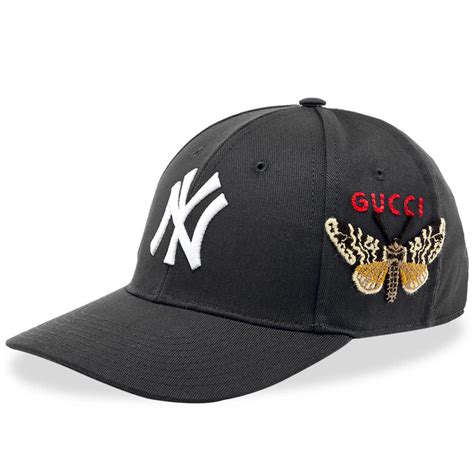 gucci yankees hat black|Gucci new york yankee hat.